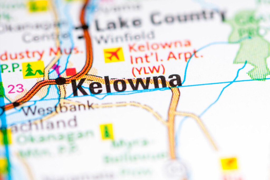 decorative map of Kelowna 